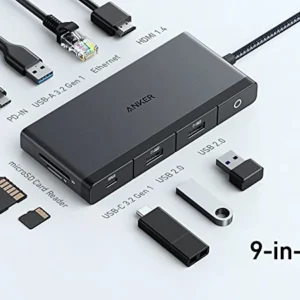 هاب 9 پورت نسل پنجم انکر Anker 552 USB-C Hub 9-in-1 مدل A8373