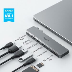 هاب دیتا 7 پورت انکر برای مک بوک Anker 547 USB-C Hub 7-in-2 A8354