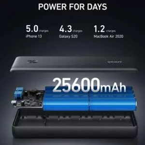 پاور بانک انکر مدل PowerCore III Elite A1290 ظرفیت 25600 میلی‌ آمپرساعت