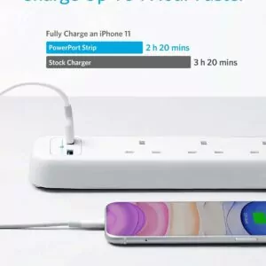 چند راهی برق ۲ متری انکر Anker 6-in-1 USB Power Strip مدل A9141