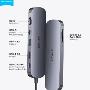 هاب 7 پورت انکر مدل A83D2 7in1 USB-C
